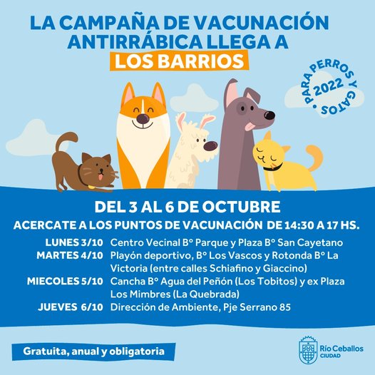 Campaña de vacunación antirrábica en los barrios