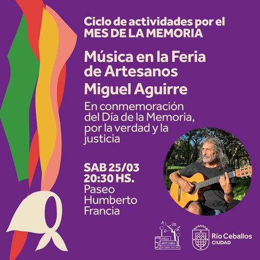 Música en la feria de artesanos con Miguel Aguirre